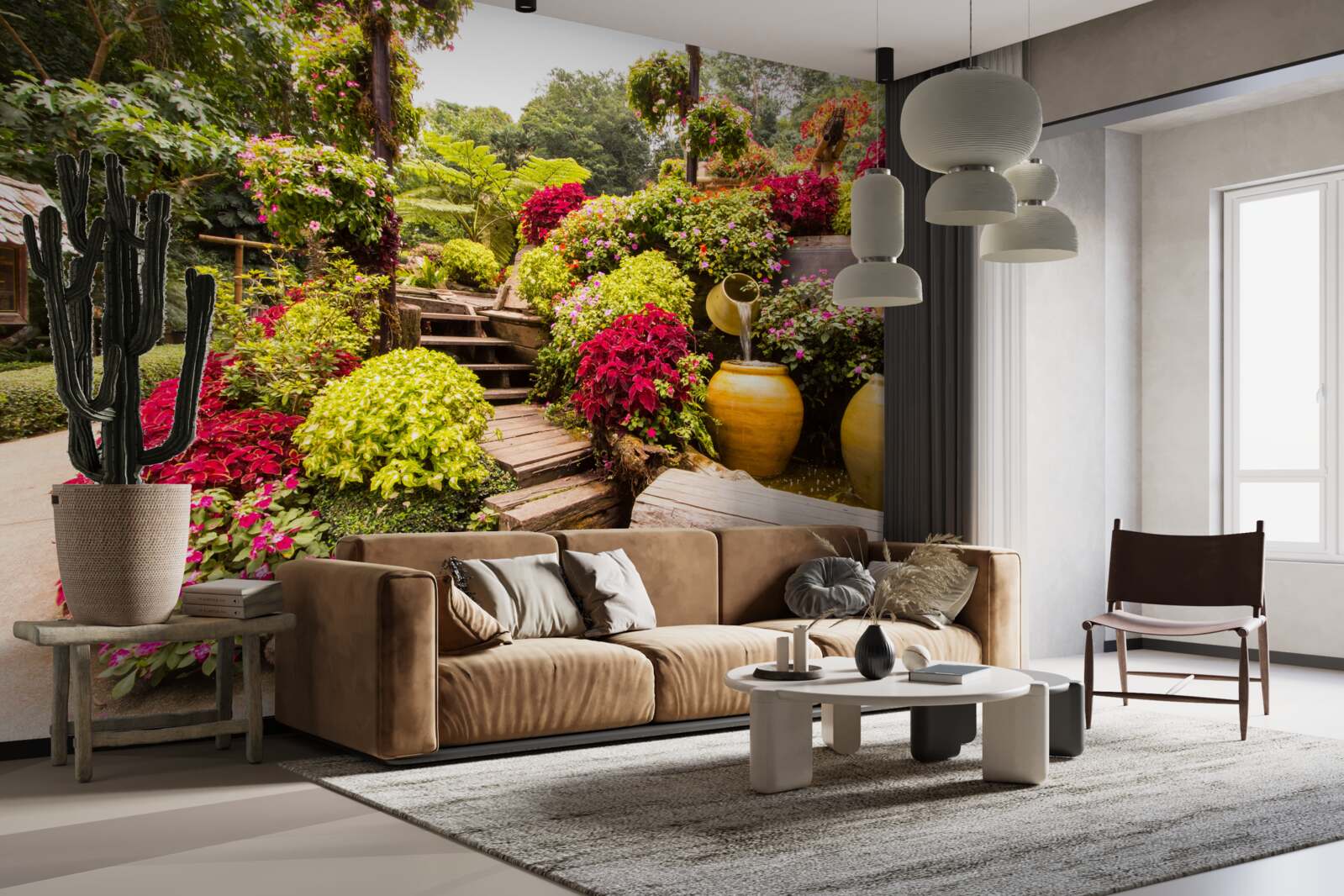 Fototapet frumusețea peisajului creat de flori