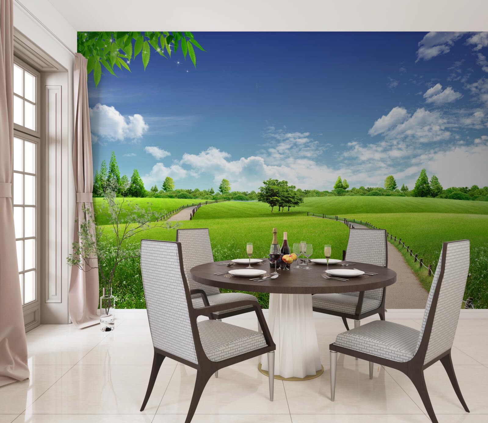 Fototapet Cărare între spațiile verzi