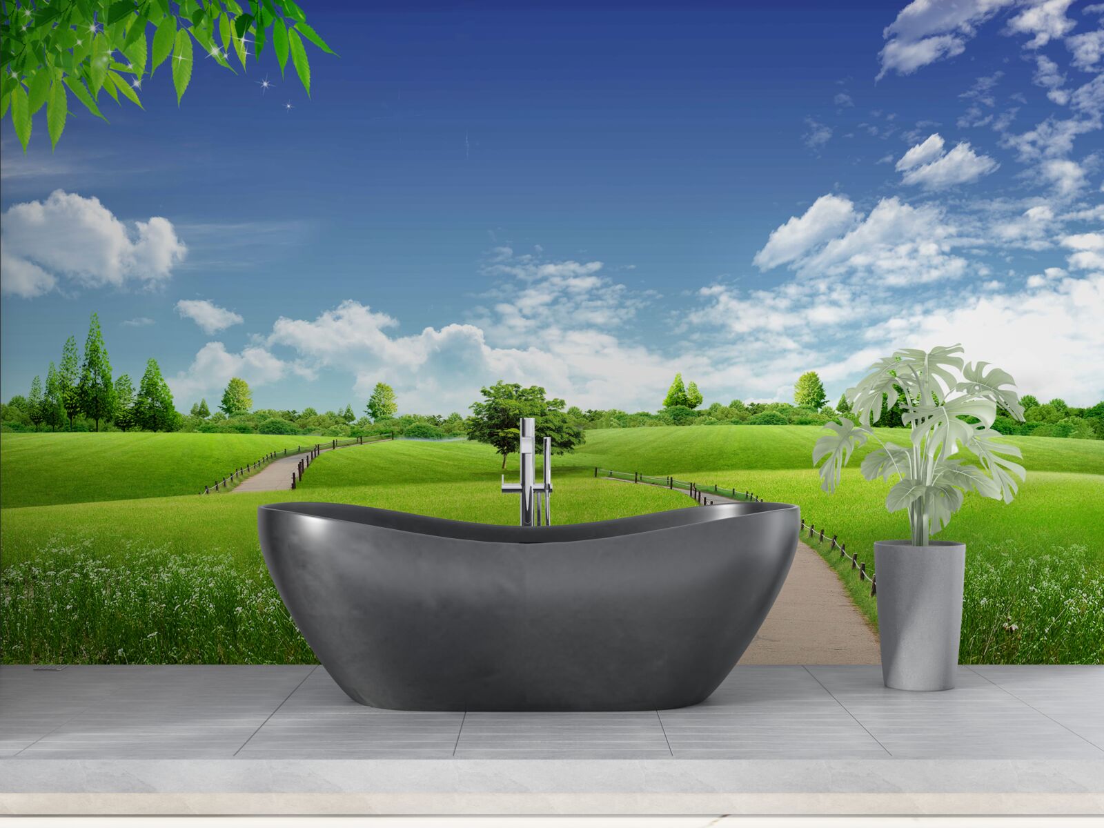 Fototapet Cărare între spațiile verzi