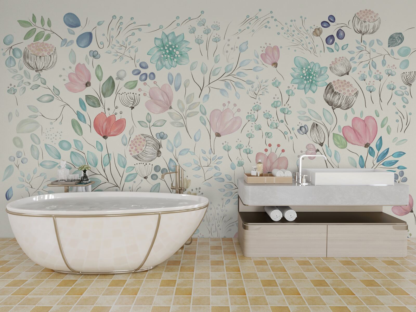 Fototapet muguri mici și delicați