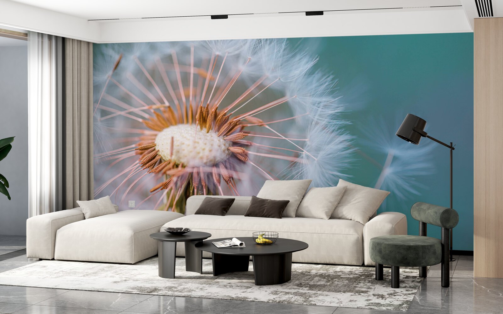 Fototapet călătoria petalei de păpădie