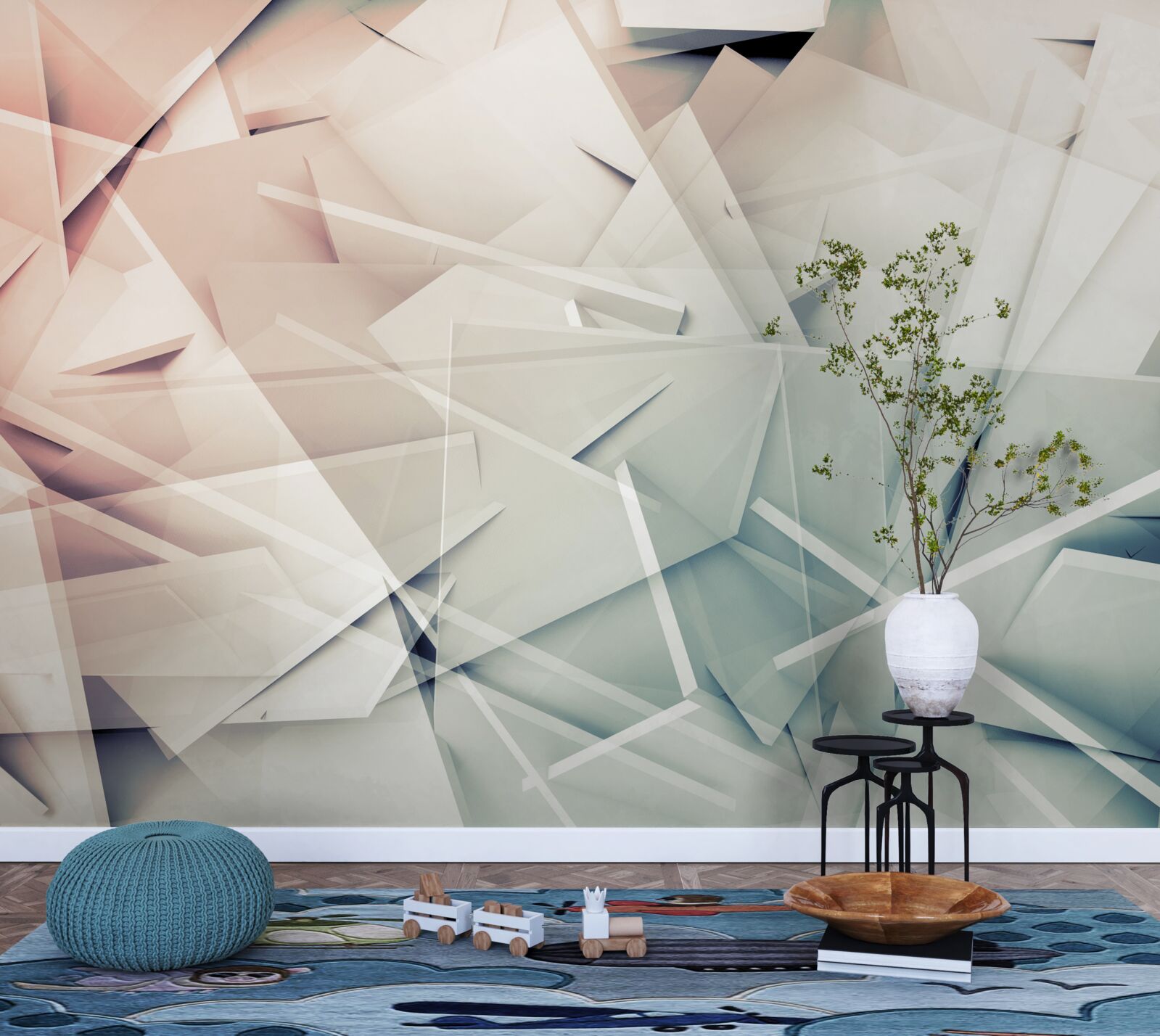 Fototapet grindină cioburi de sticlă