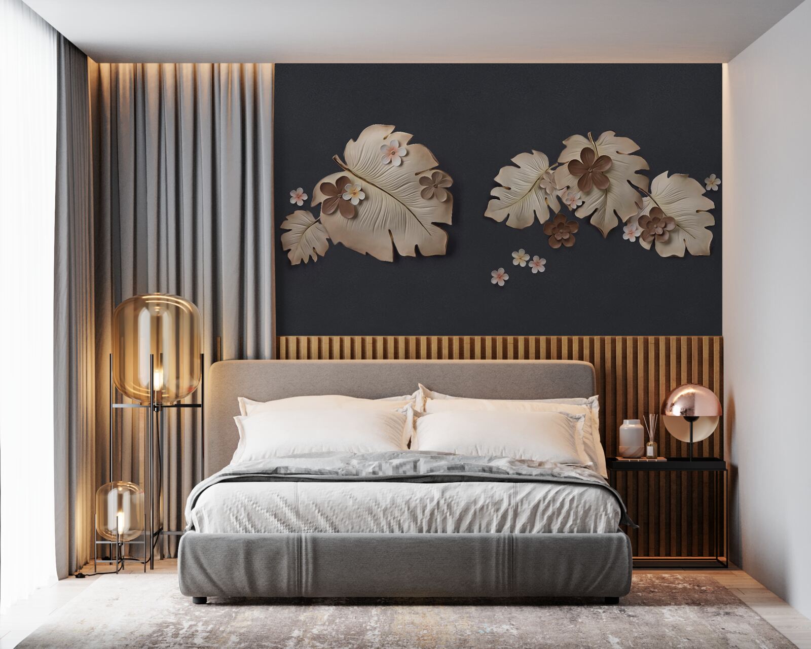 Fototapet compoziția frunzelor brune