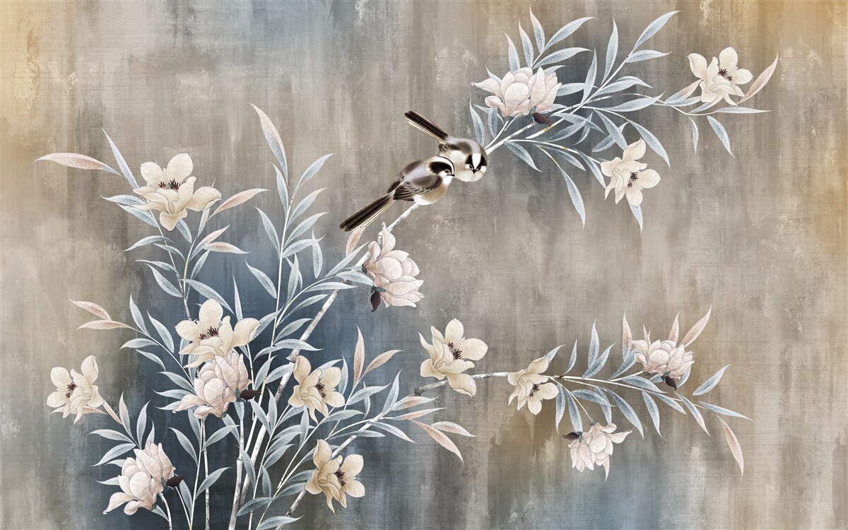 Fototapet flori de toamnă pe pajiște