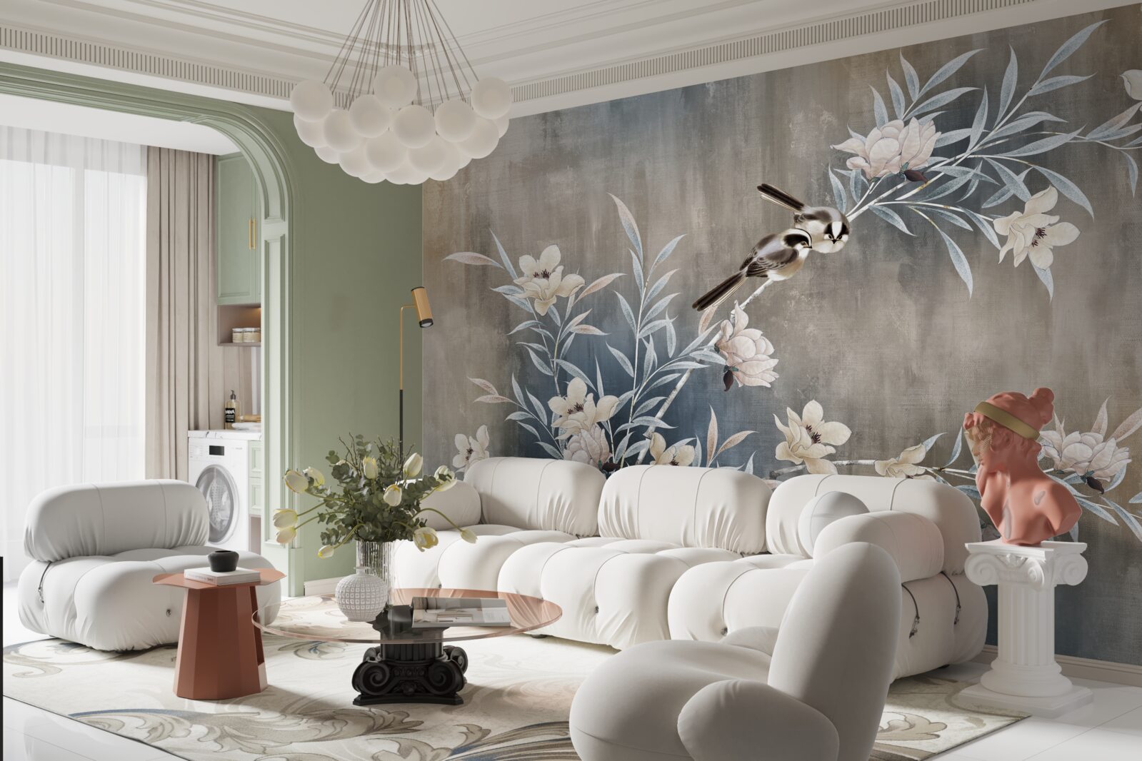 Fototapet flori de toamnă pe pajiște