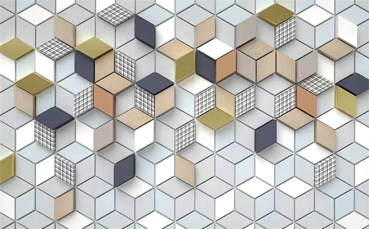 Fototapet forme volumetrice cubice