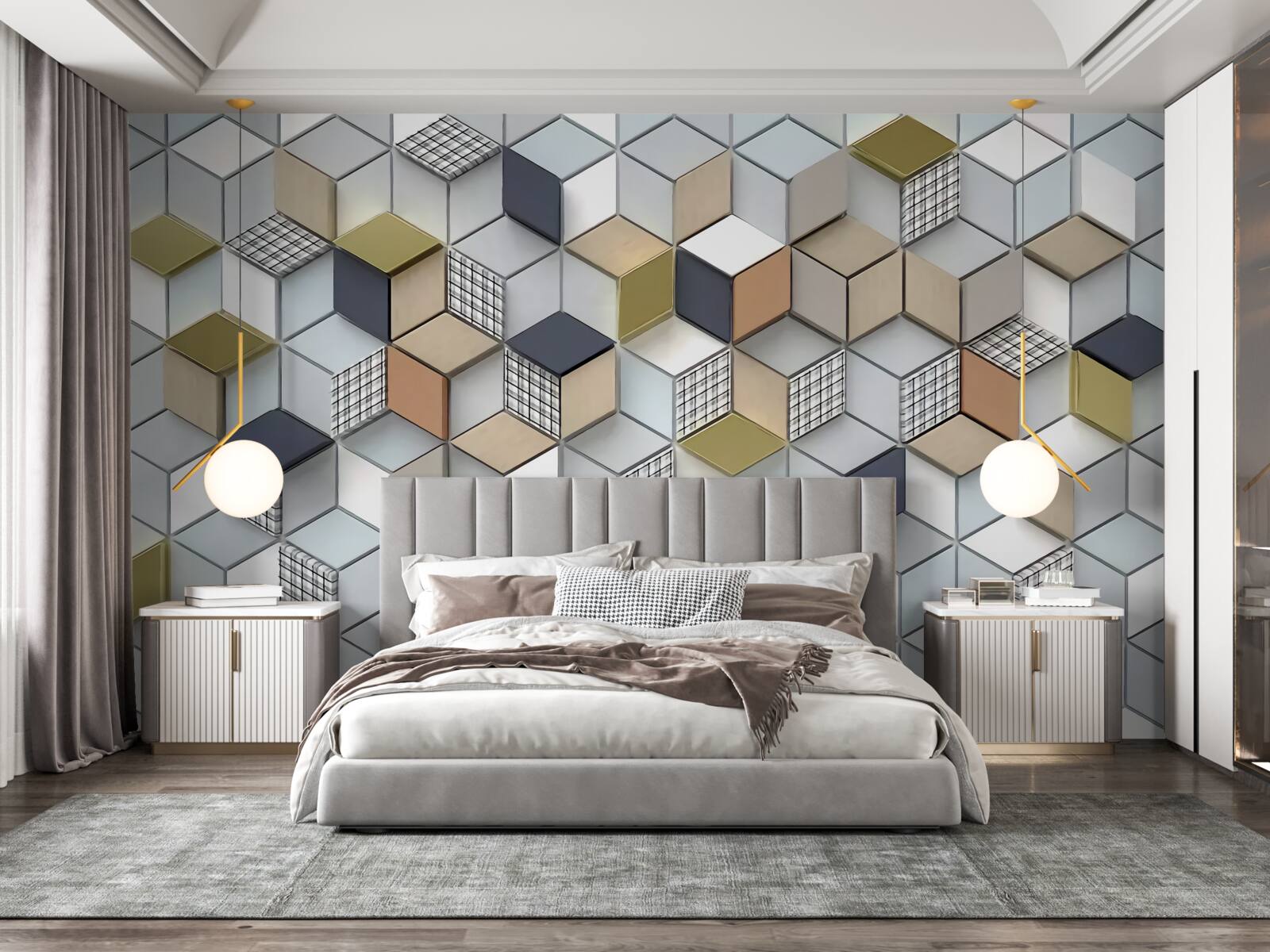 Fototapet forme volumetrice cubice