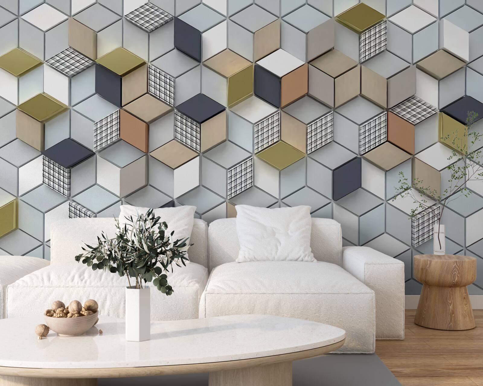 Fototapet forme volumetrice cubice