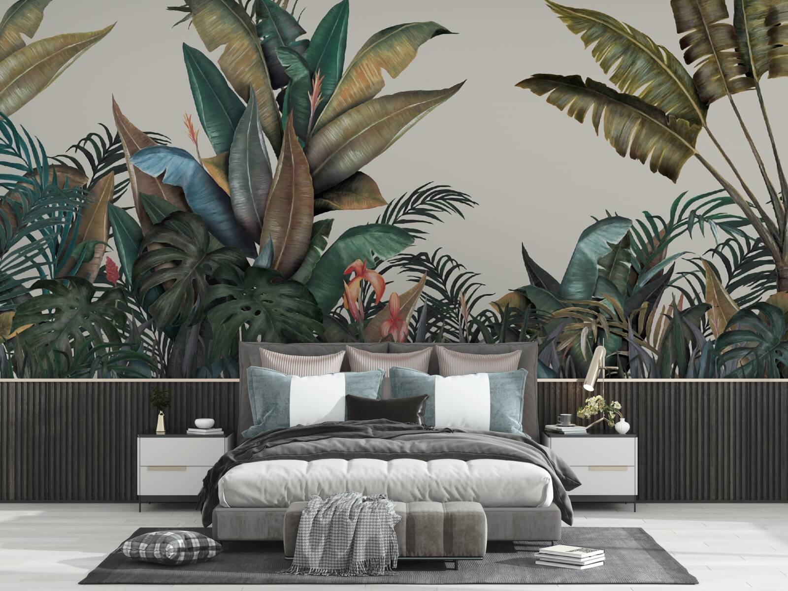 Fototapet ferigă într-o ploaie torențială