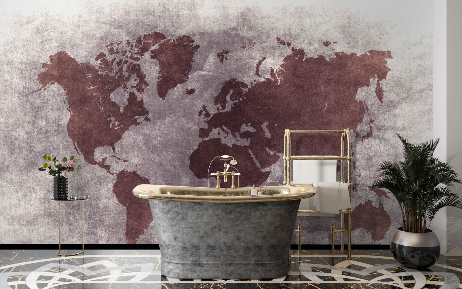 Fototapet între hărțile lumii