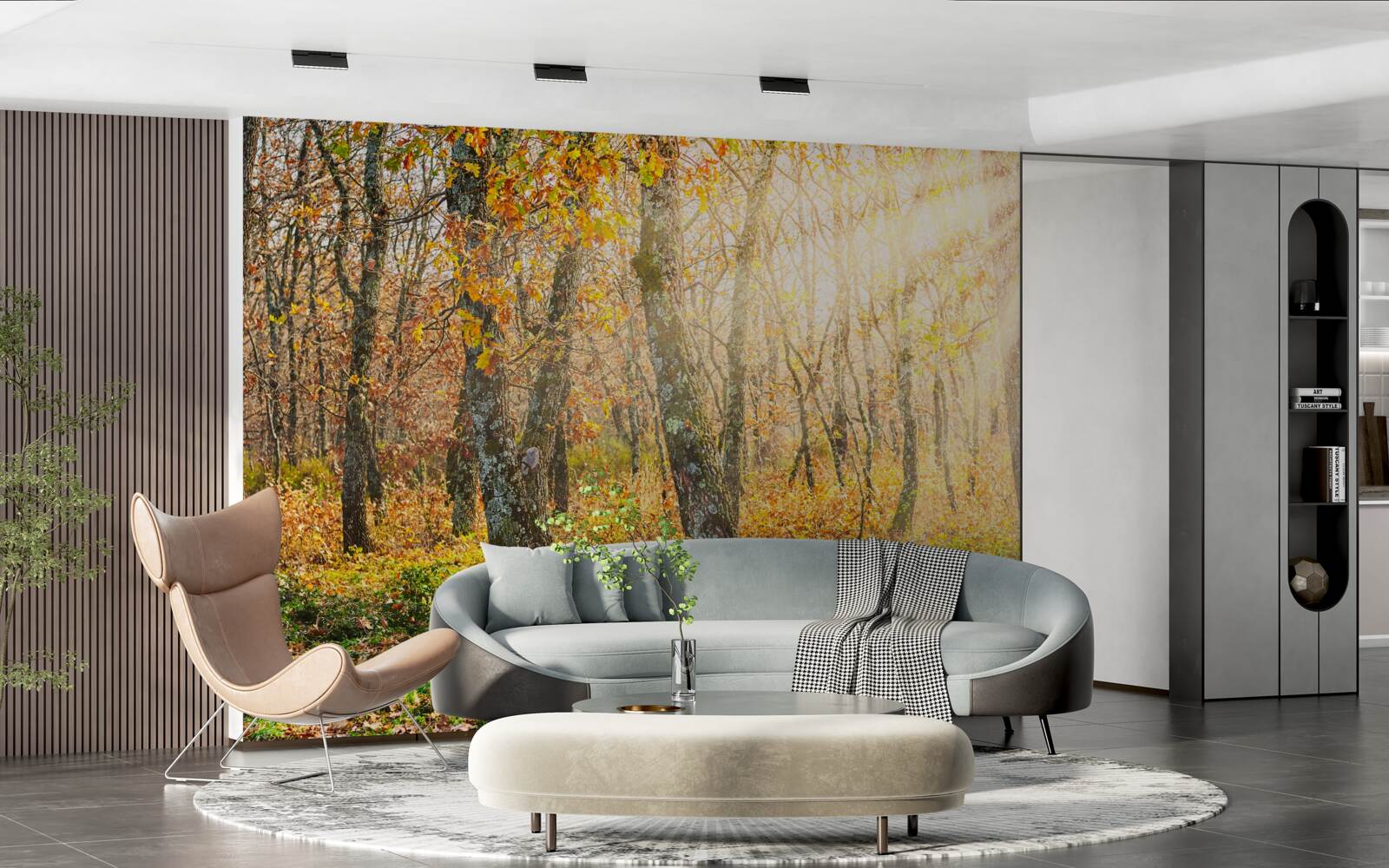 Fototapet Zori în tufișul de toamnă