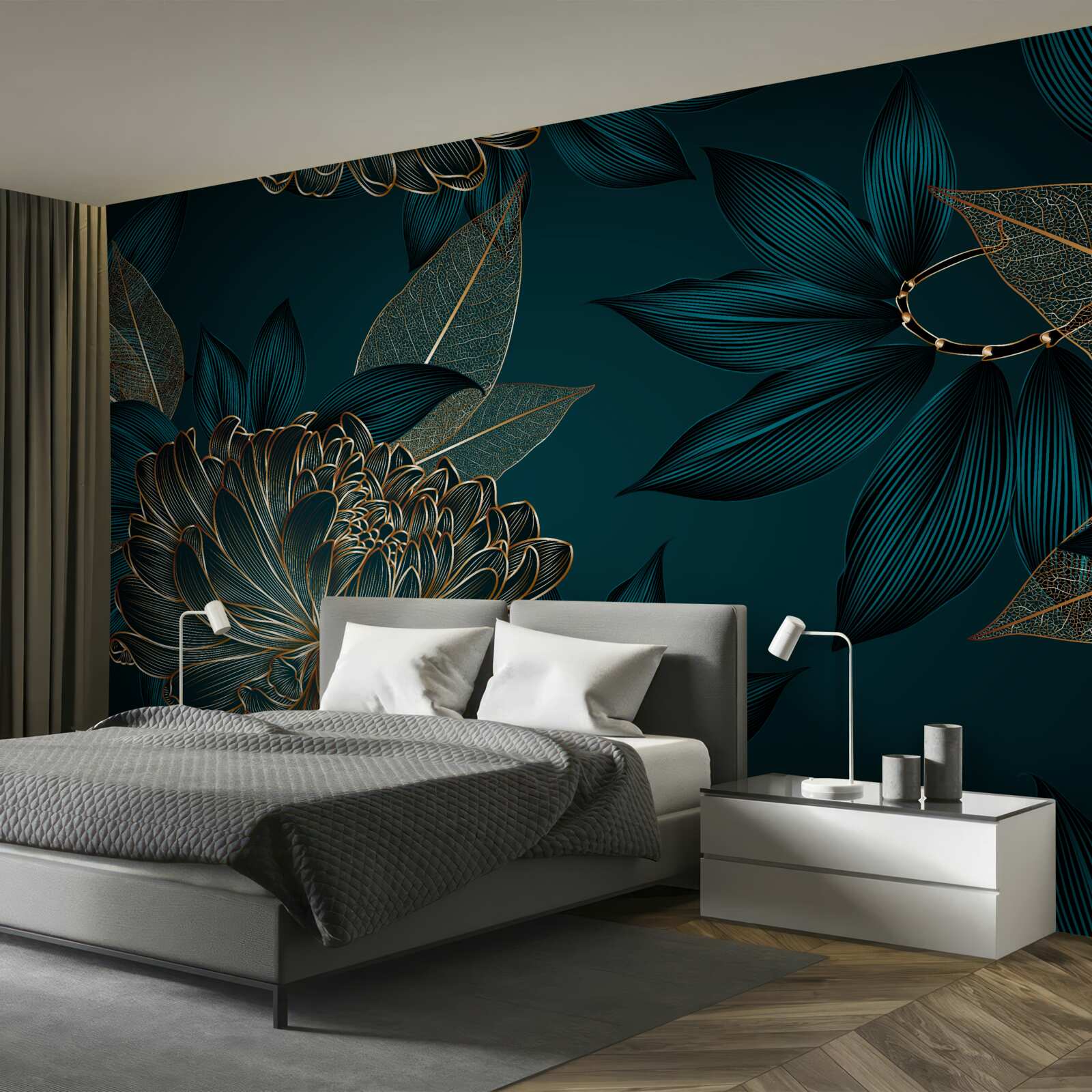 Fototapet păpădie și foiță de aur