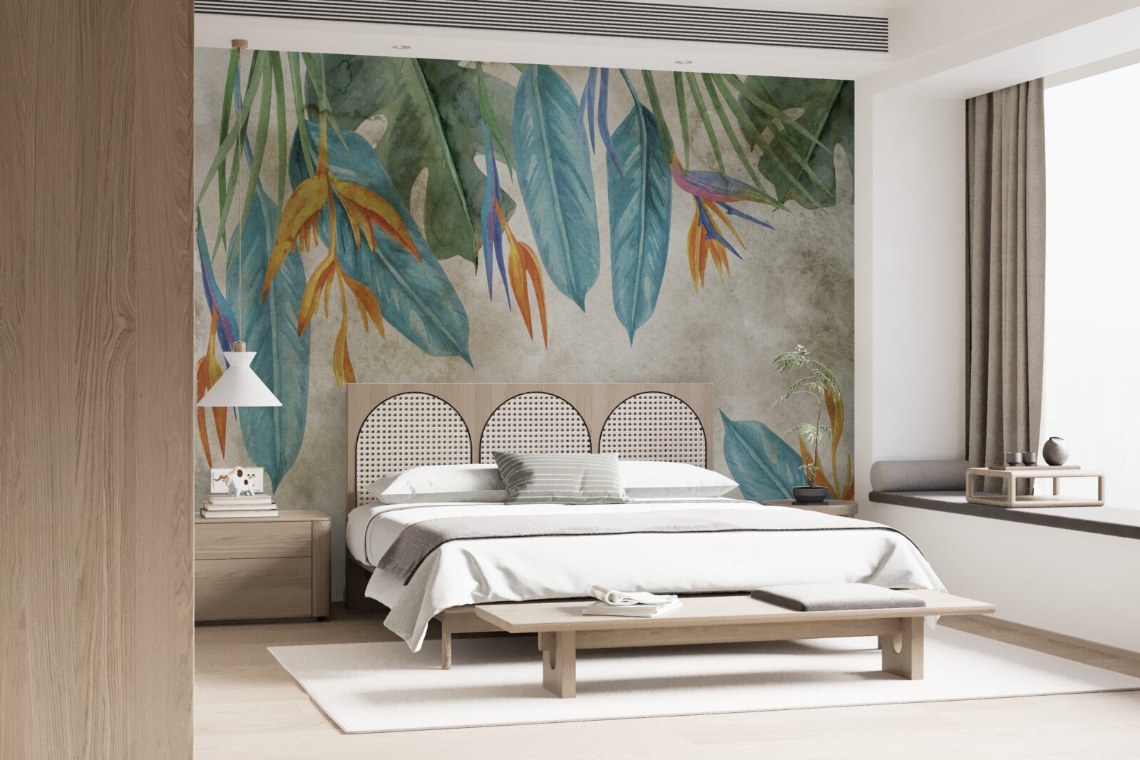 Fototapet frunze tropicale cu aspect neobișnuit