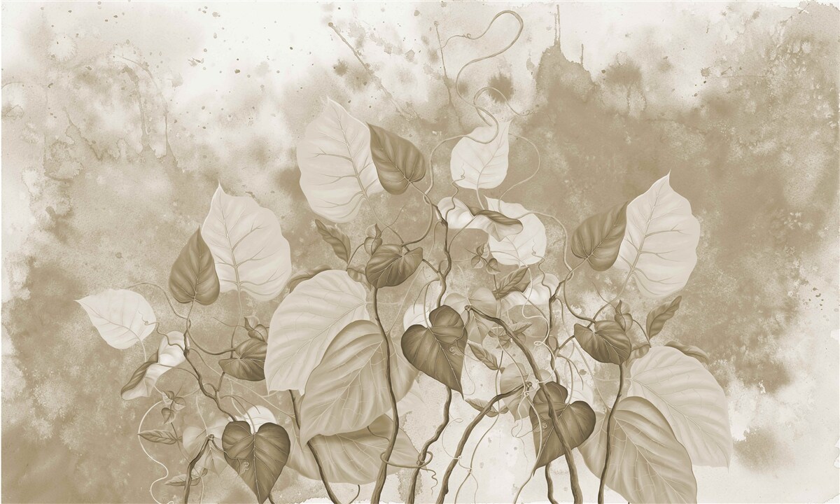 Fototapet dimineața pe pajiște este învăluită în ceață