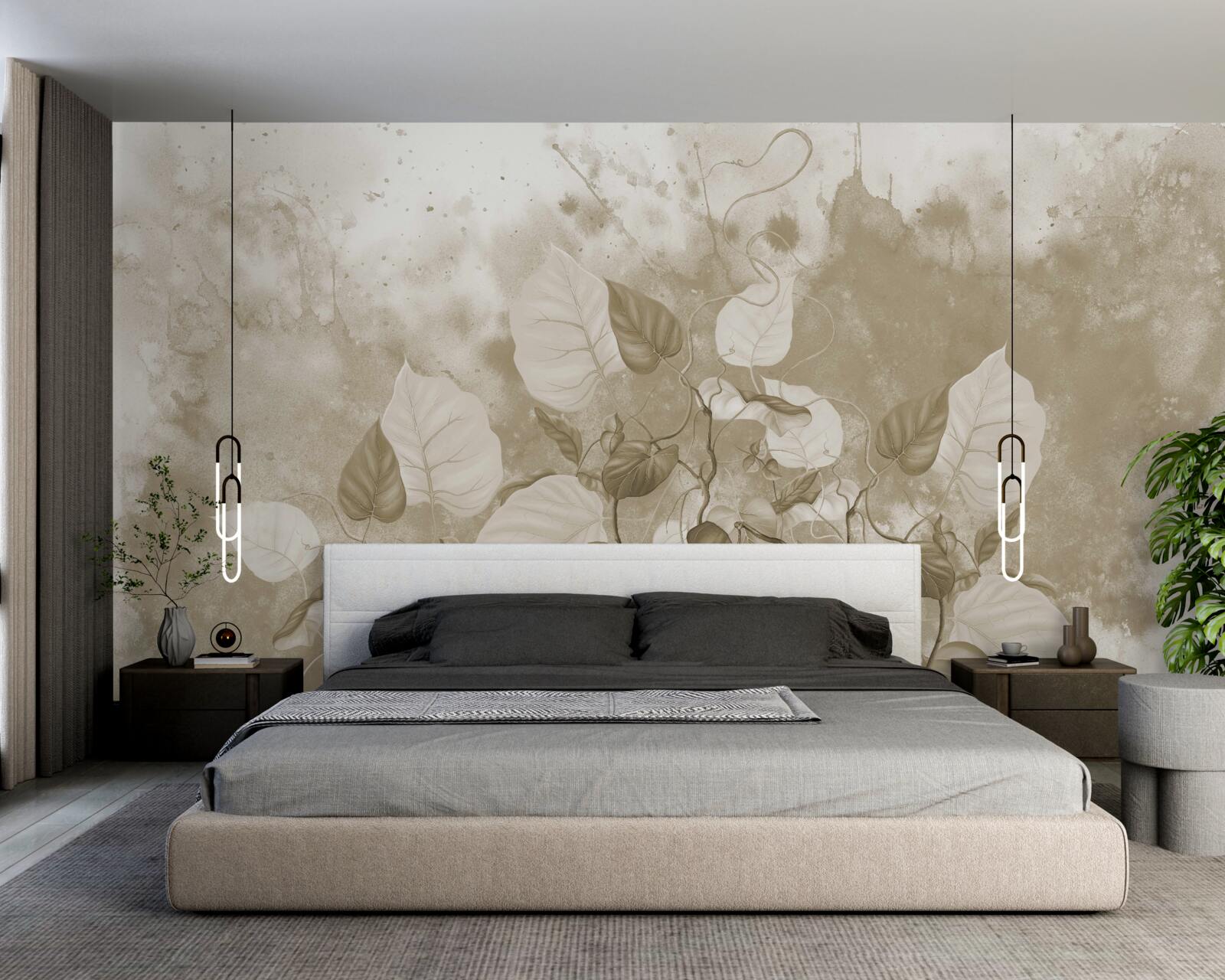 Fototapet dimineața pe pajiște este învăluită în ceață