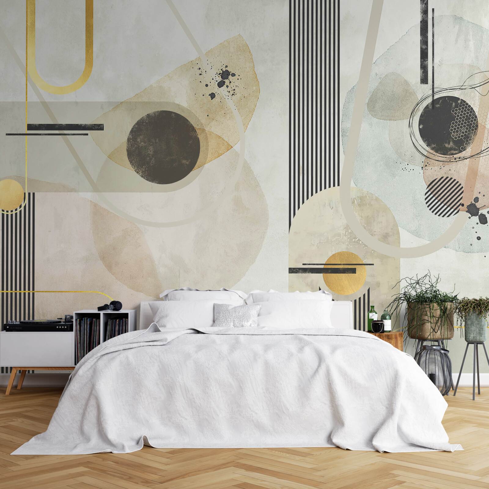 Fototapet forme și linii abstracte verticale