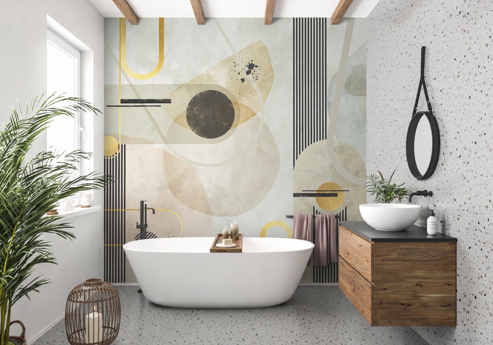 Fototapet forme și linii abstracte verticale