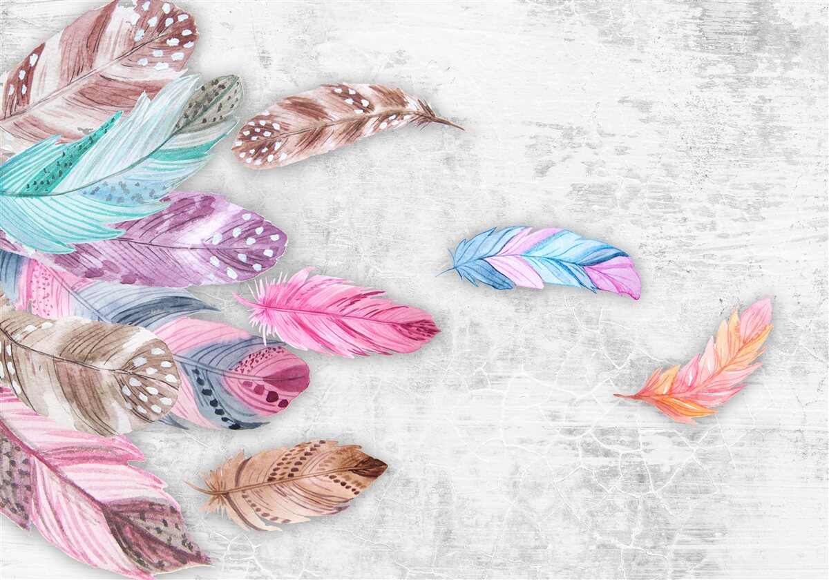 Fototapet pene în nuanțe de lumină blândă