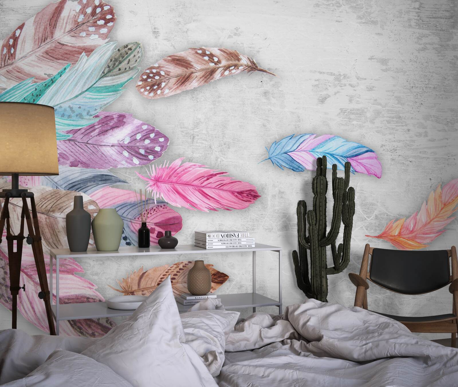 Fototapet pene în nuanțe de lumină blândă