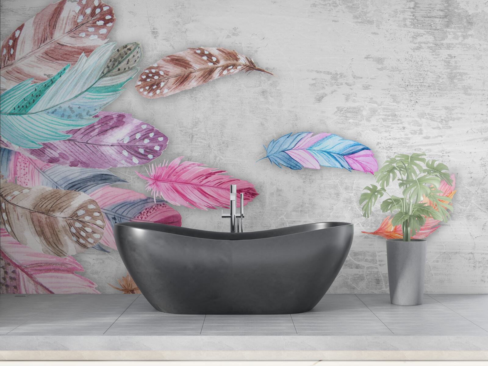 Fototapet pene în nuanțe de lumină blândă