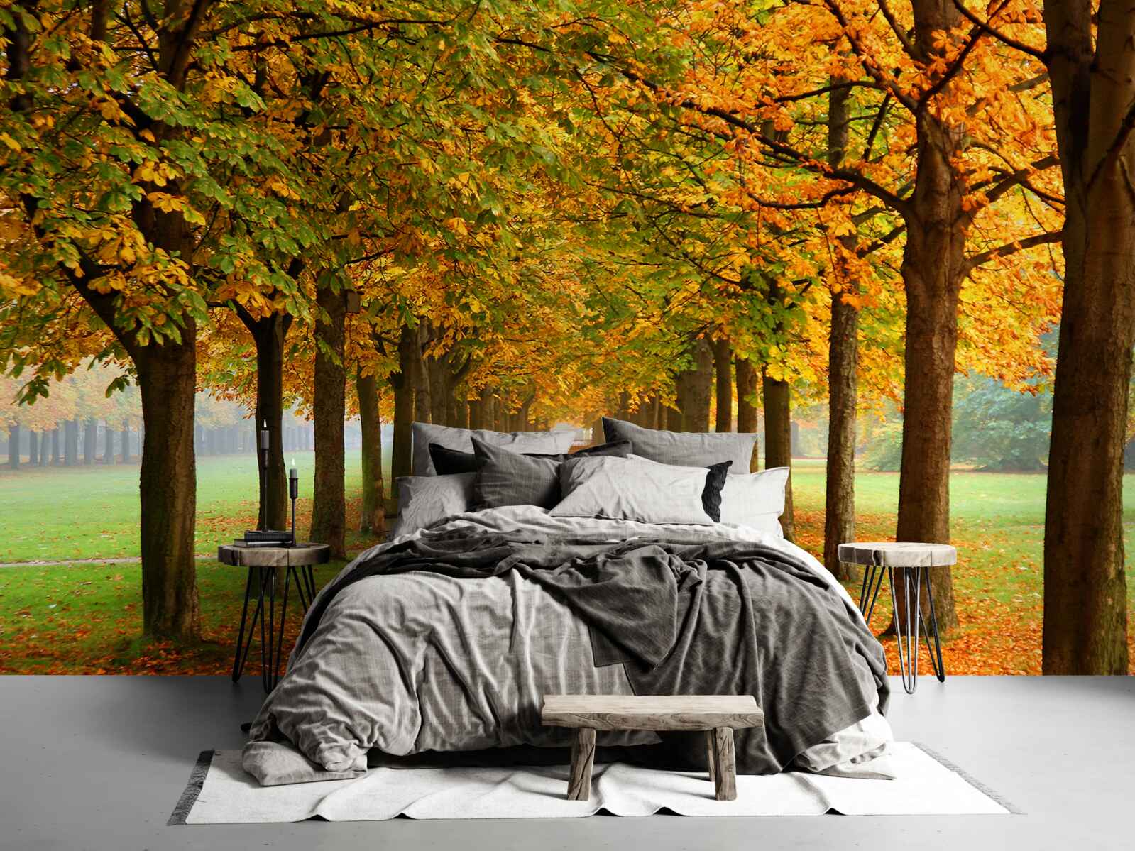 Fototapet cărare nesfârșită de toamnă