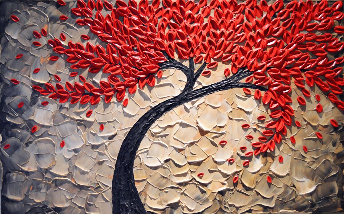 Fototapet copac mahon frumos în plină floare