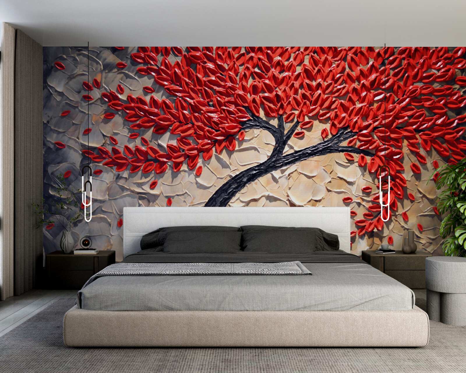 Fototapet copac mahon frumos în plină floare