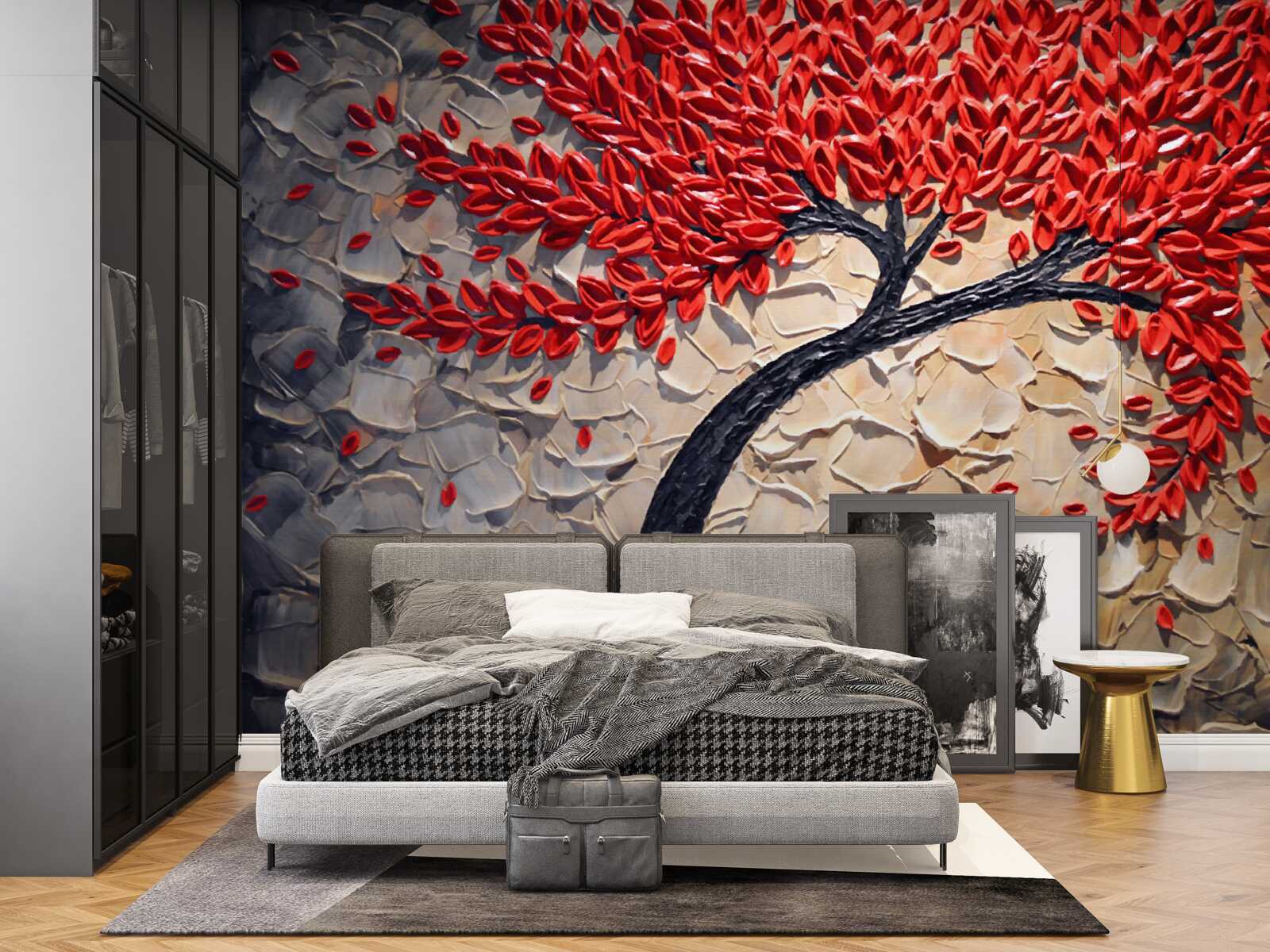 Fototapet copac mahon frumos în plină floare