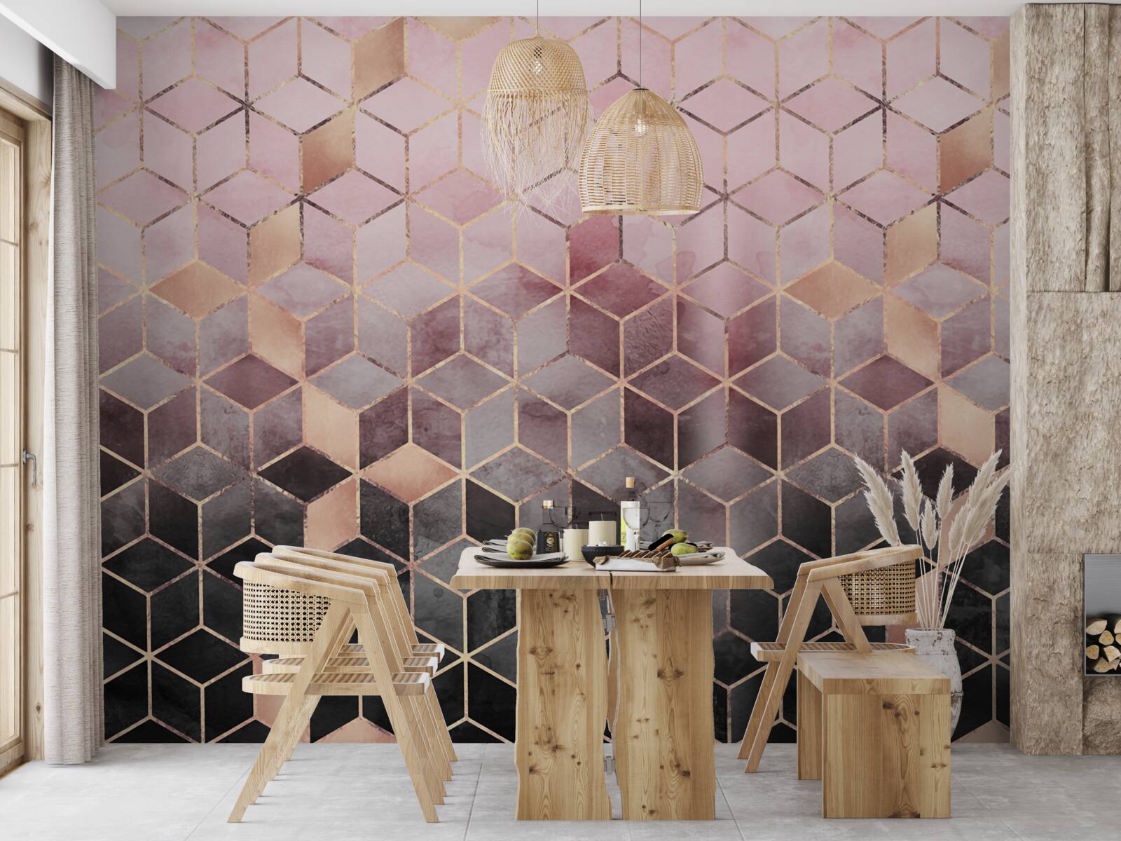 Fototapet gradient pe segmente dreptunghiulare