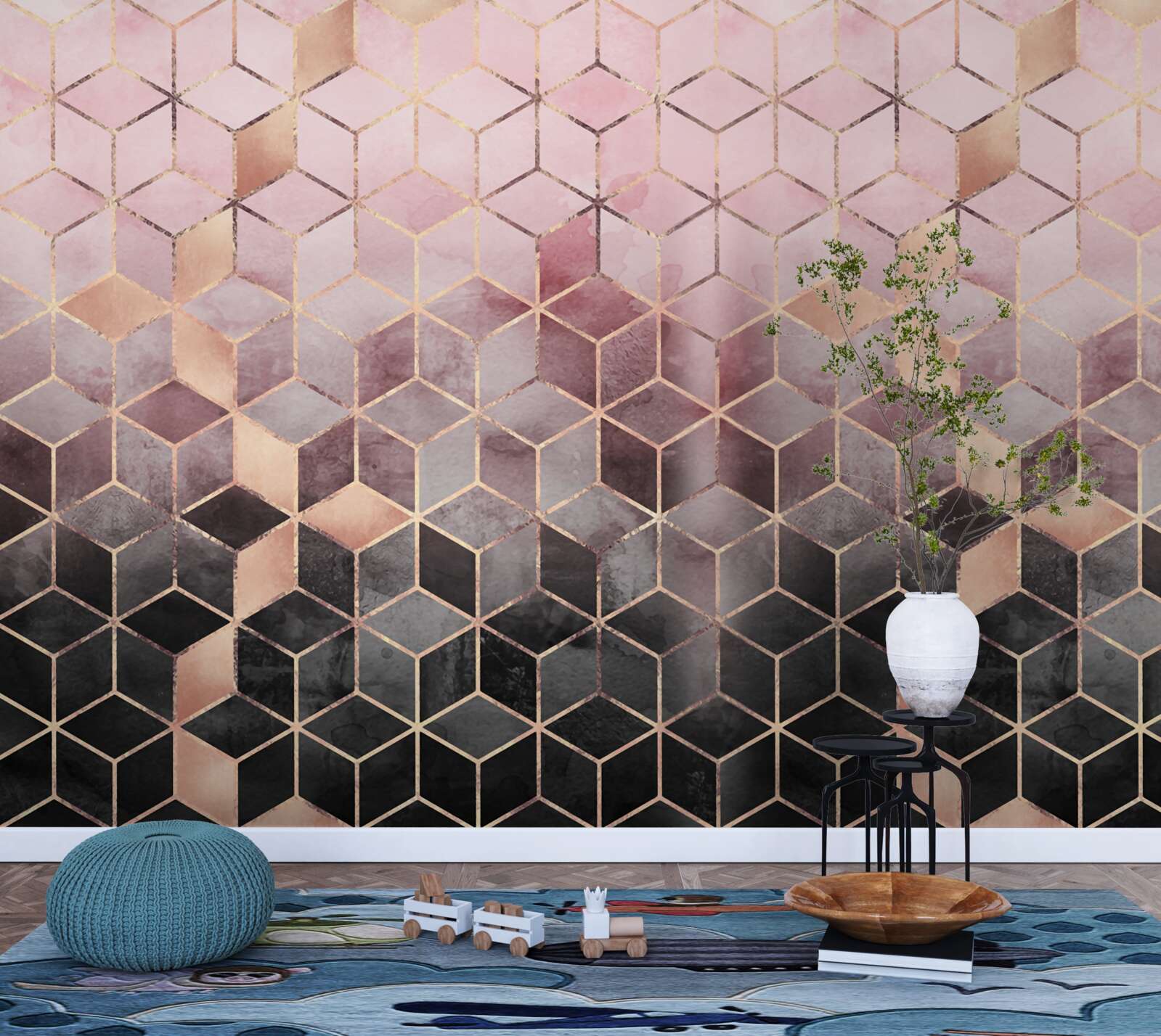 Fototapet gradient pe segmente dreptunghiulare