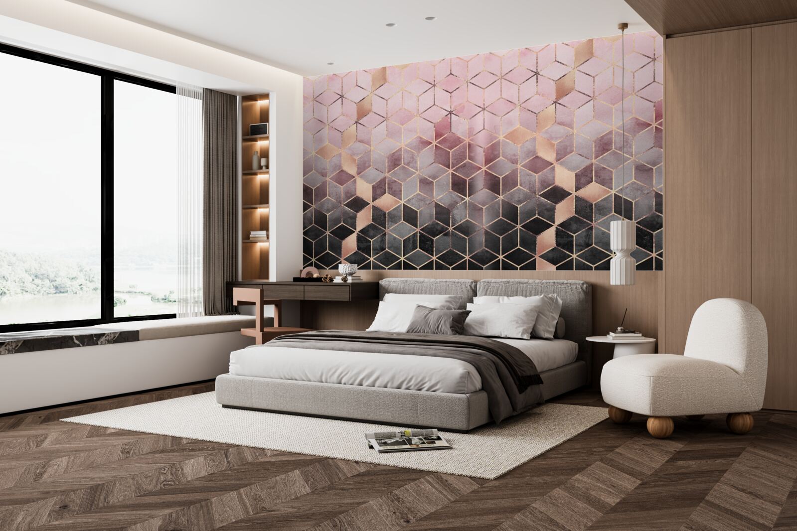 Fototapet gradient pe segmente dreptunghiulare