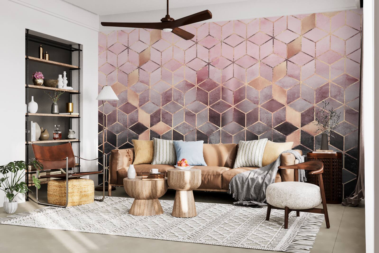 Fototapet gradient pe segmente dreptunghiulare