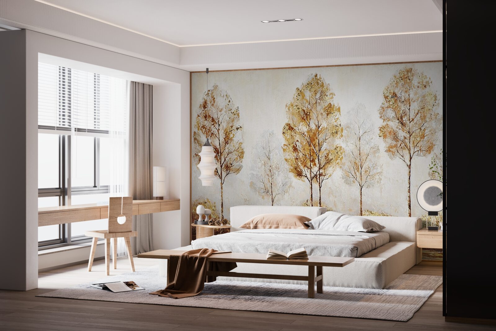 Fototapet imagine a unei păduri în toamnă