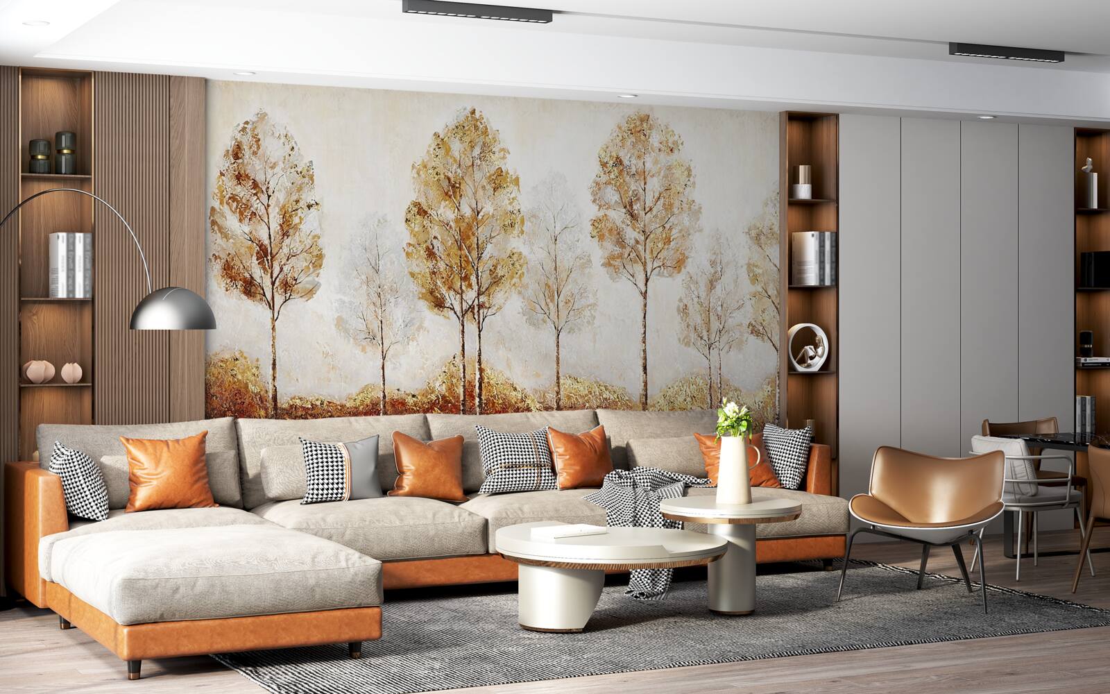 Fototapet imagine a unei păduri în toamnă