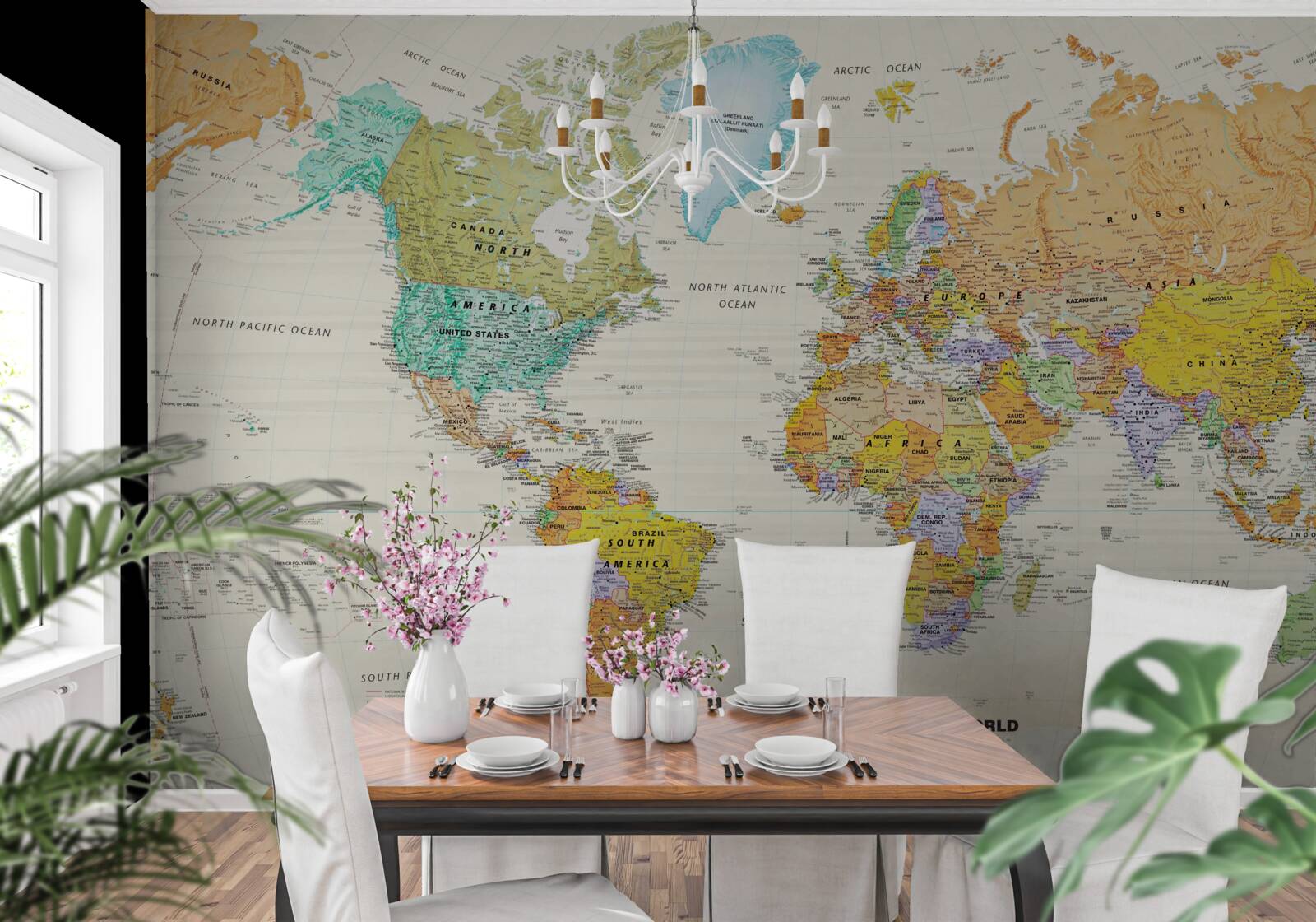 Fototapet harta globală a pământului