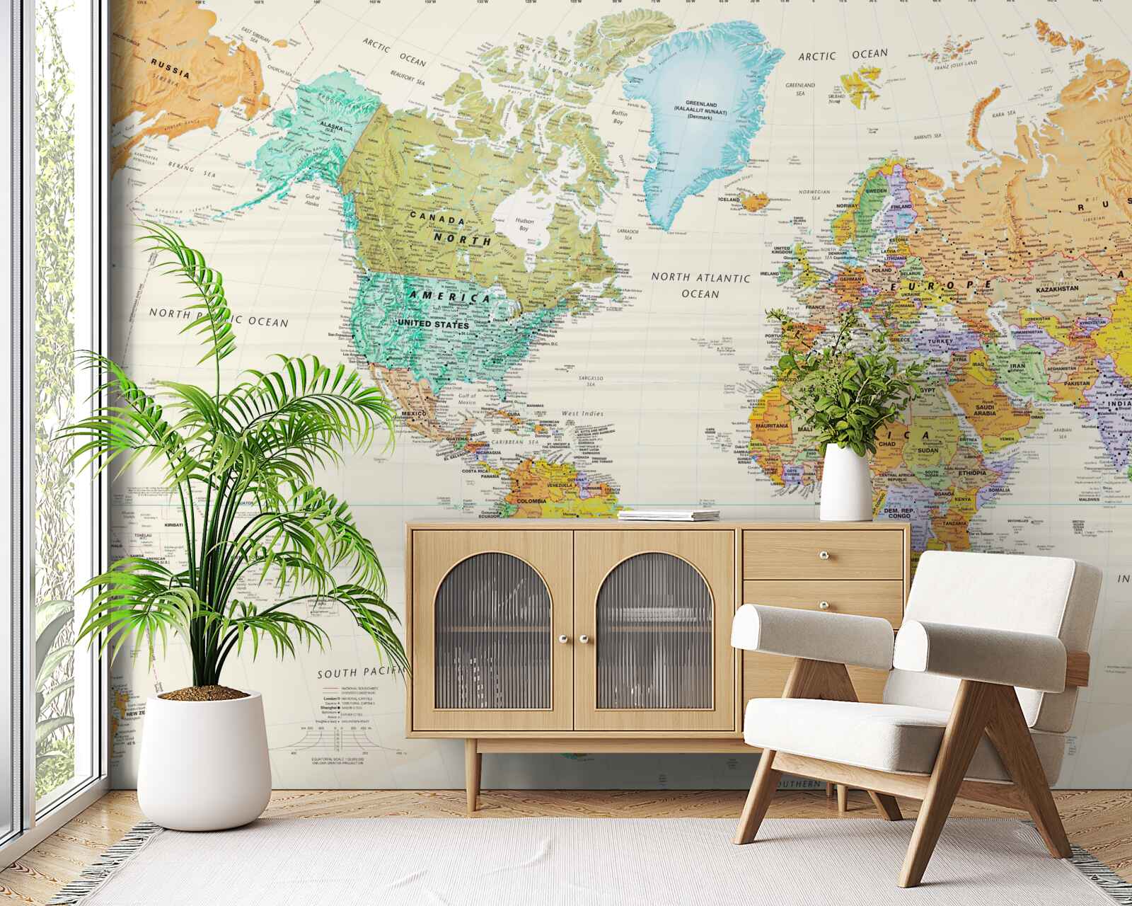 Fototapet harta globală a pământului