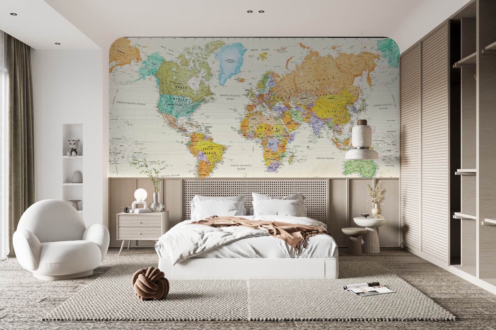 Fototapet harta globală a pământului