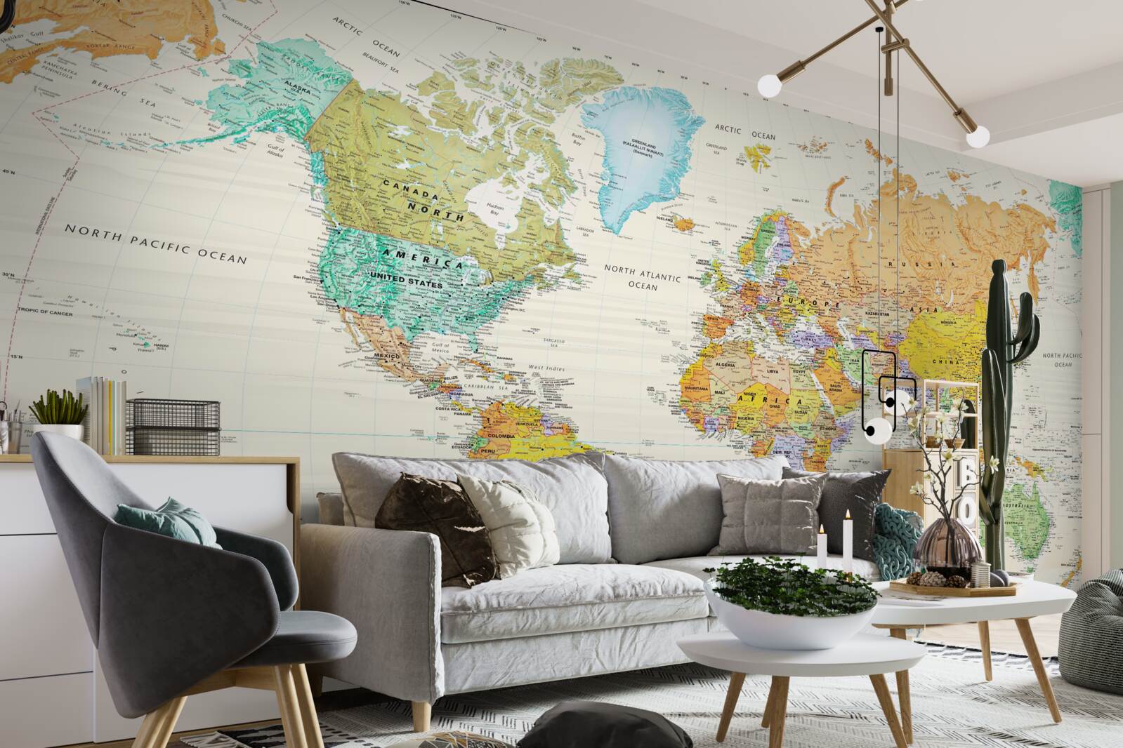 Fototapet harta globală a pământului