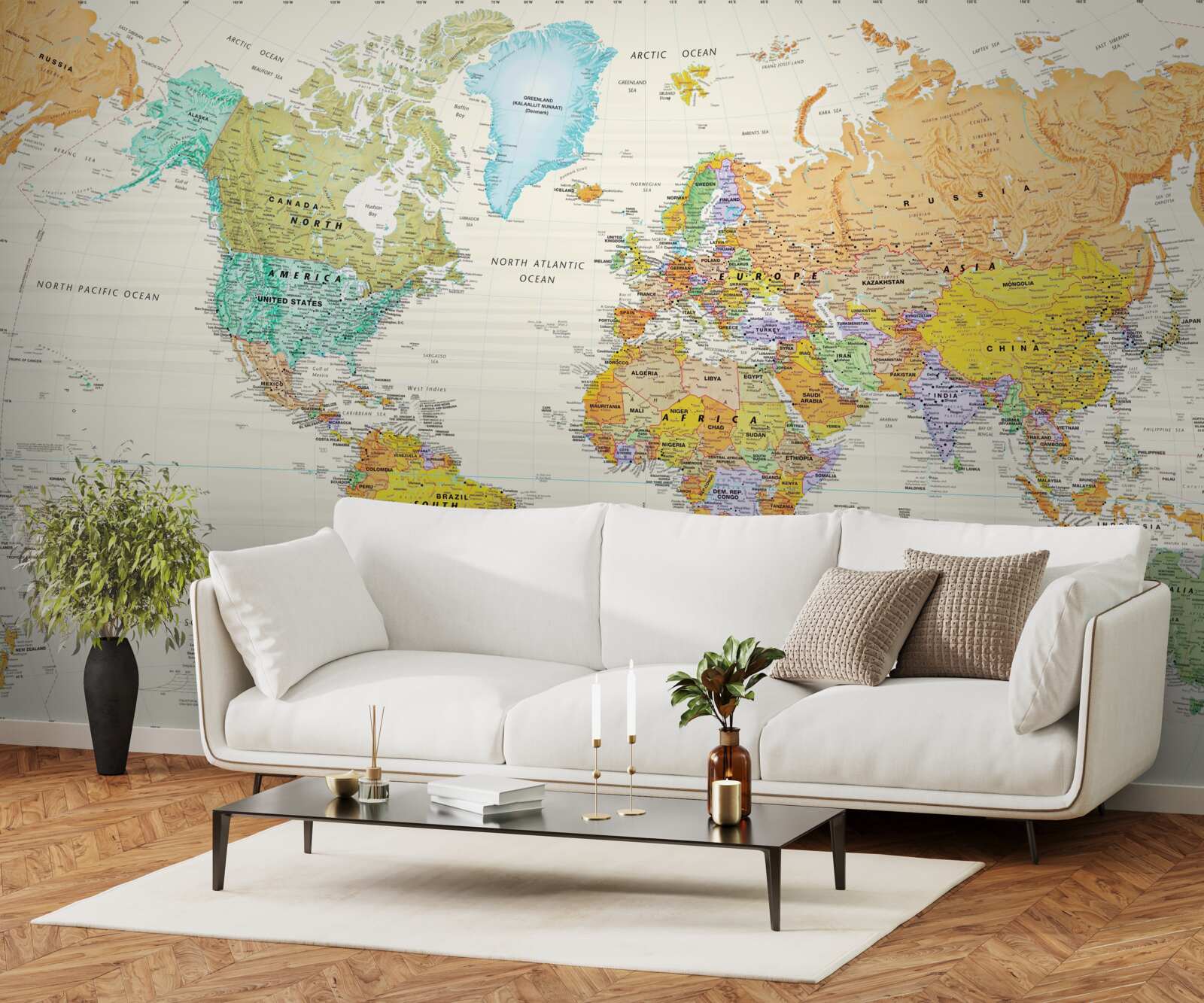 Fototapet harta globală a pământului