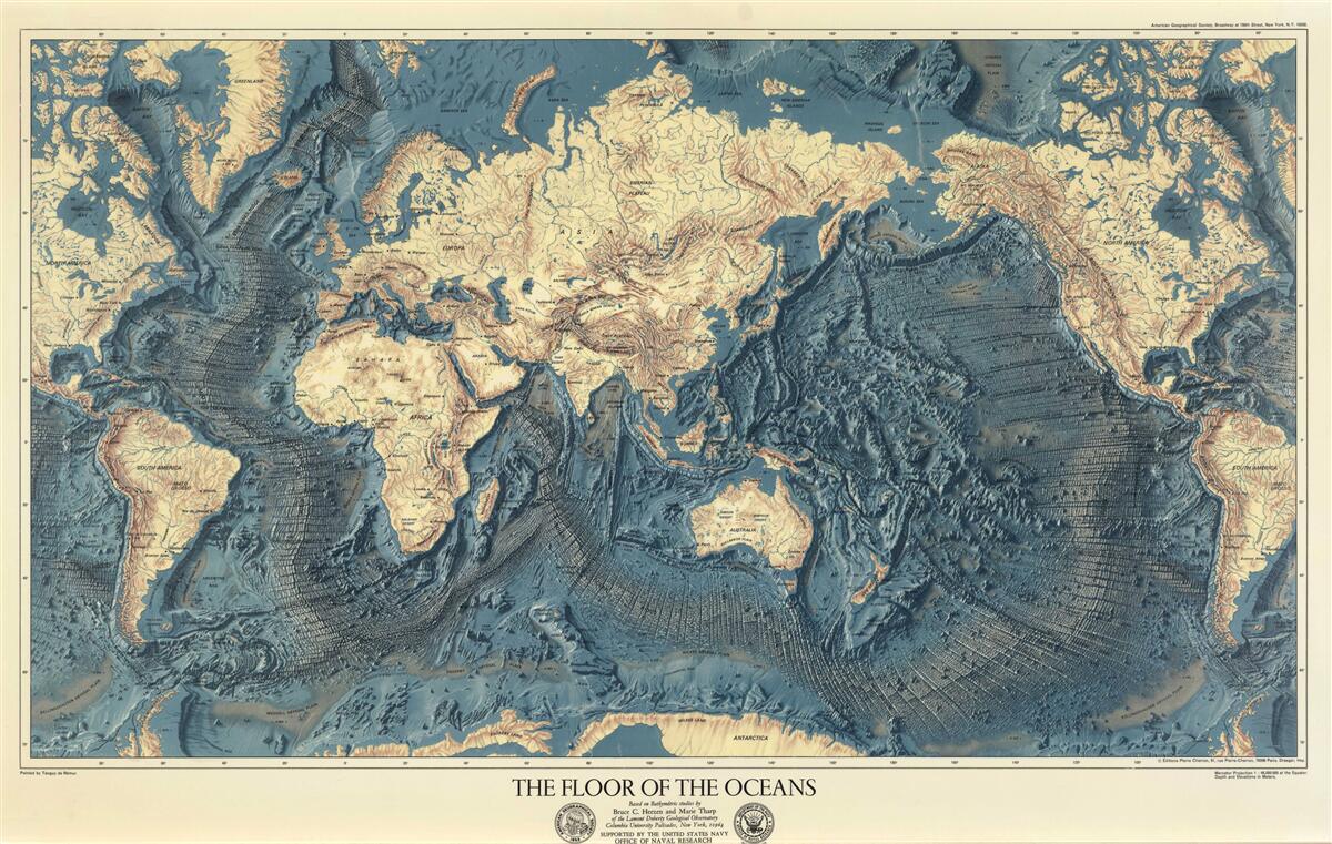 Fototapet fundul oceanului în relief