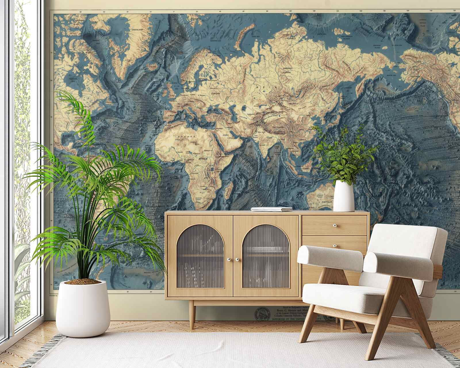 Fototapet fundul oceanului în relief