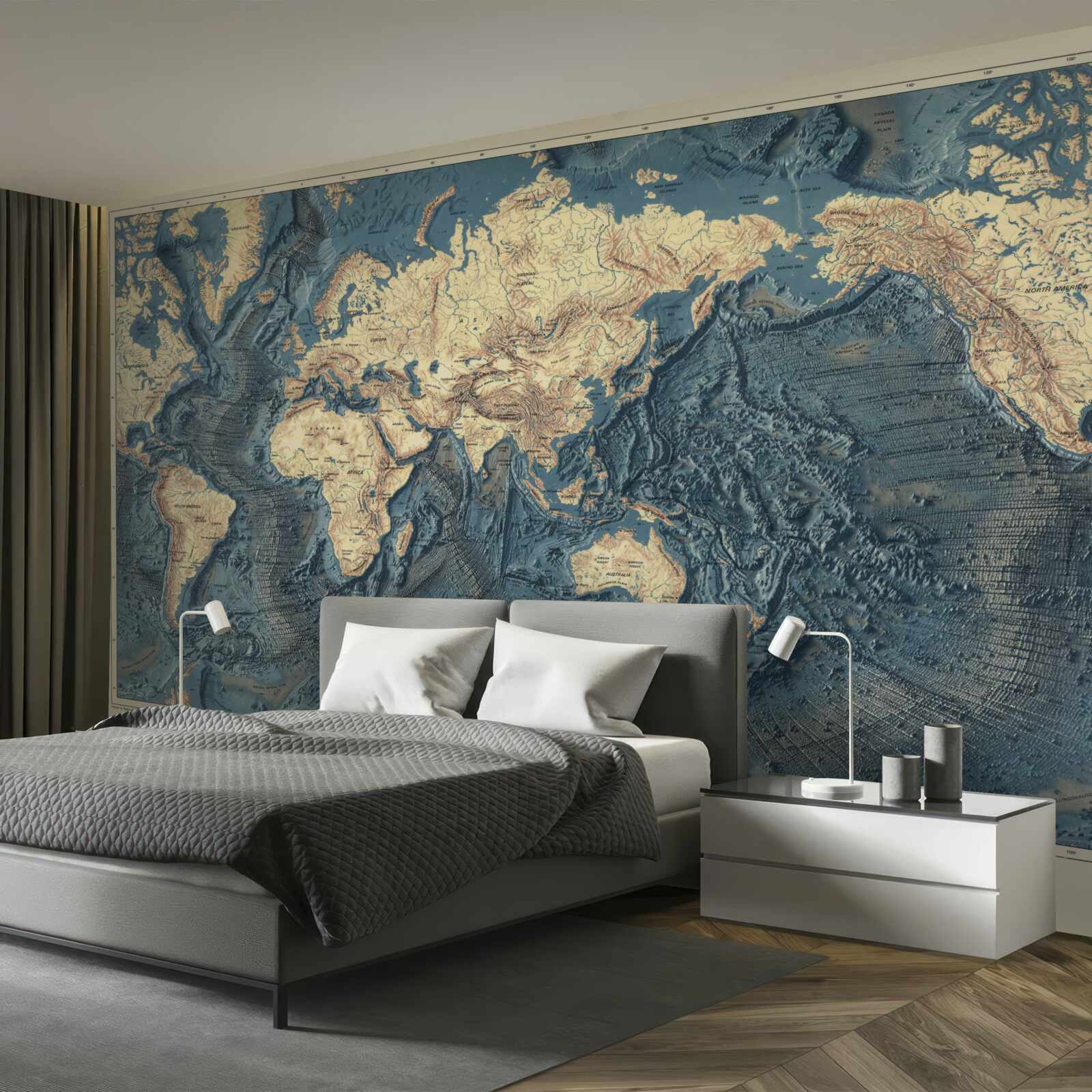 Fototapet fundul oceanului în relief