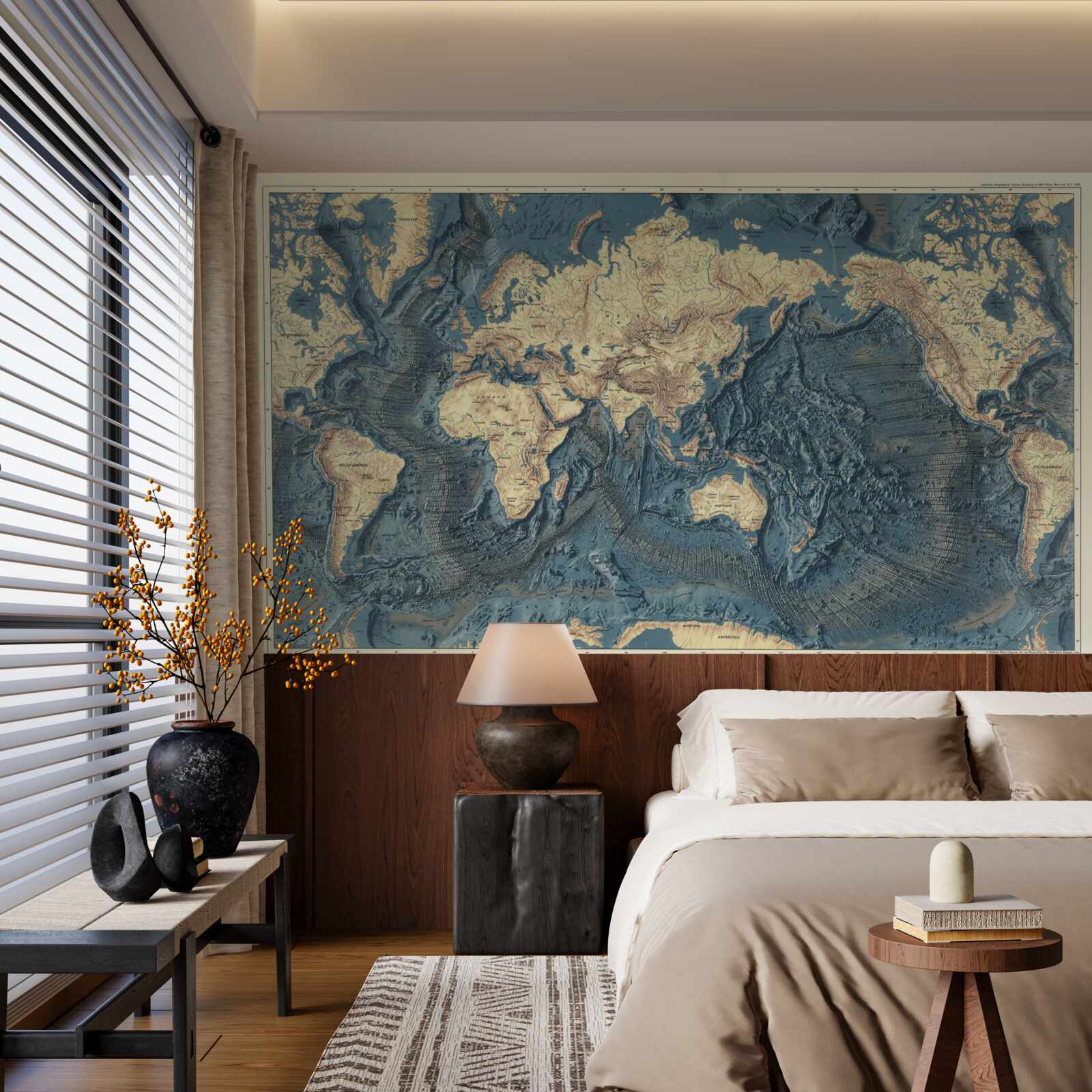 Fototapet fundul oceanului în relief