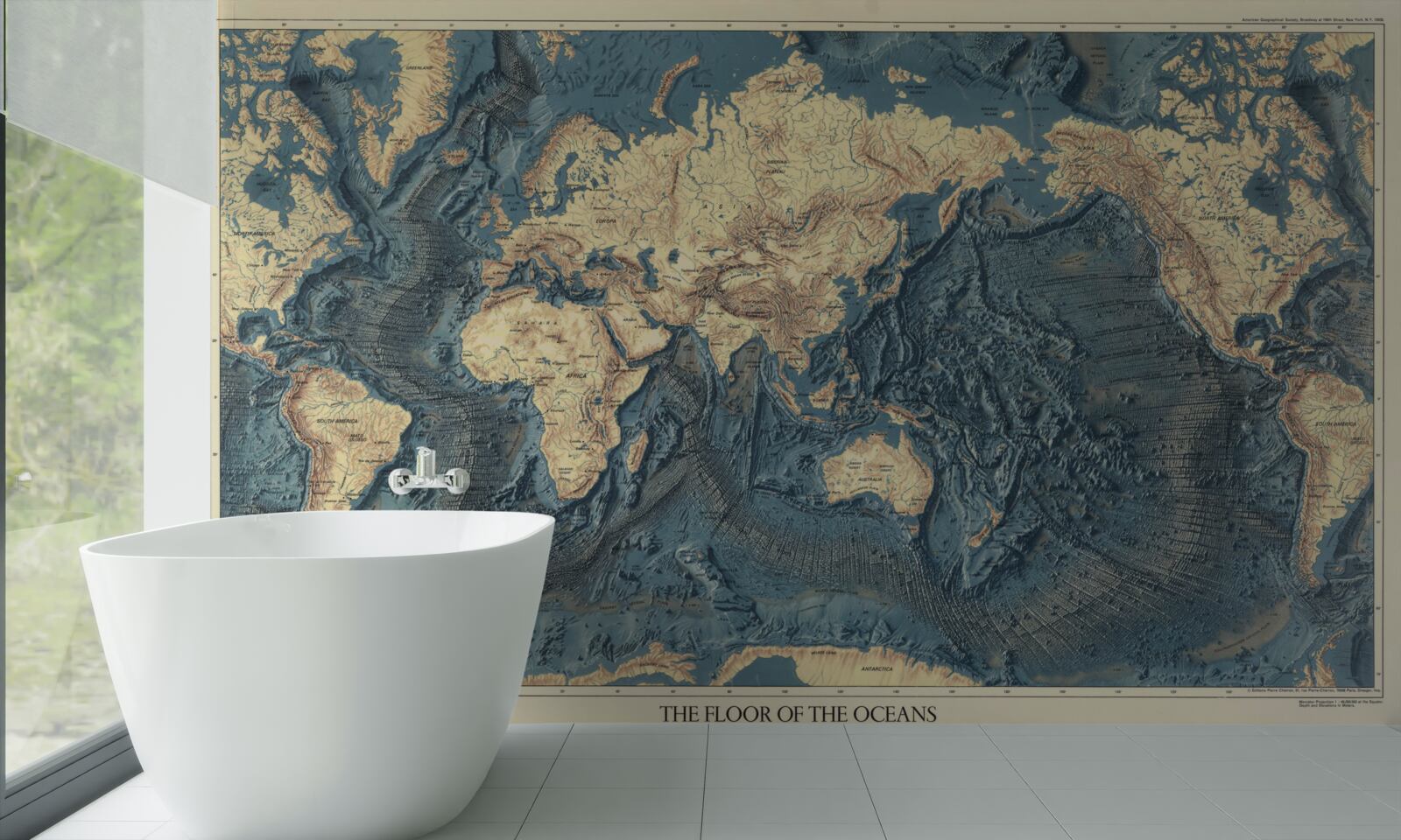 Fototapet fundul oceanului în relief