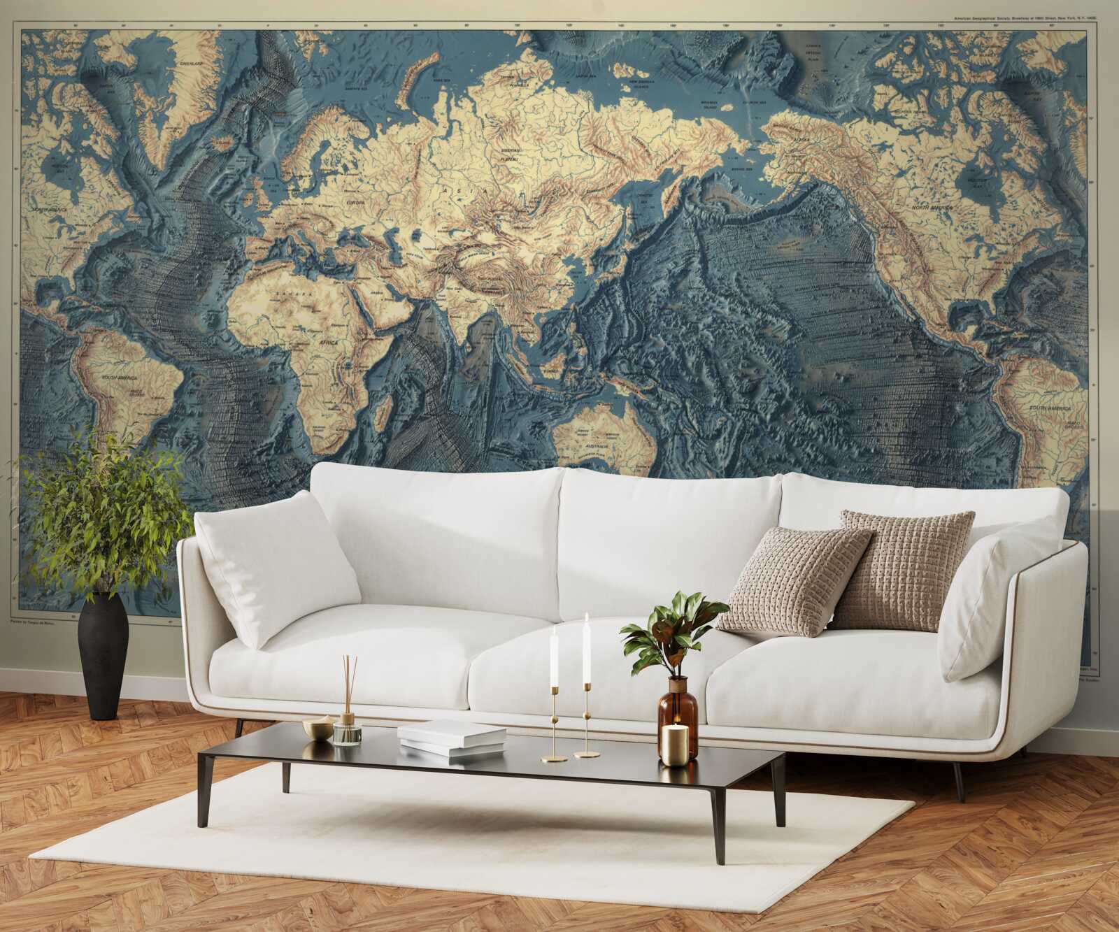 Fototapet fundul oceanului în relief