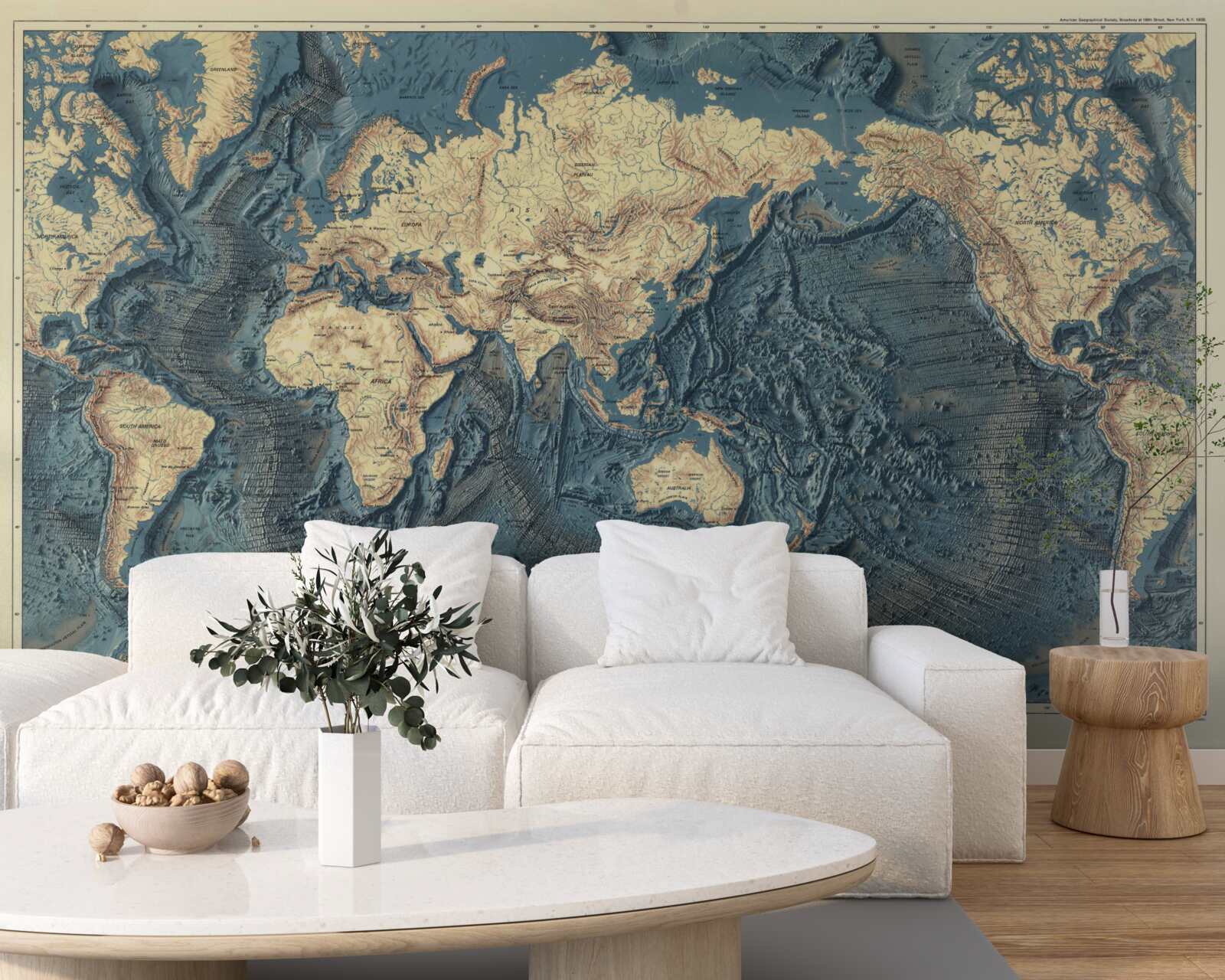 Fototapet fundul oceanului în relief