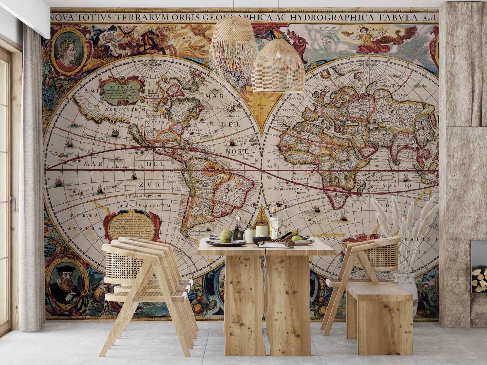 Fototapet hartă veche a lumii