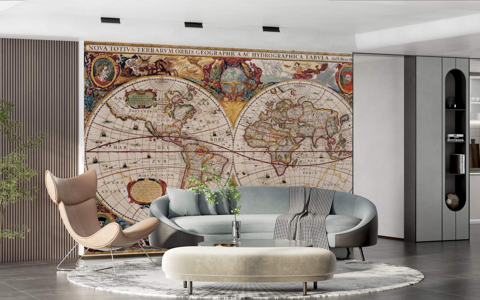 Fototapet hartă veche a lumii