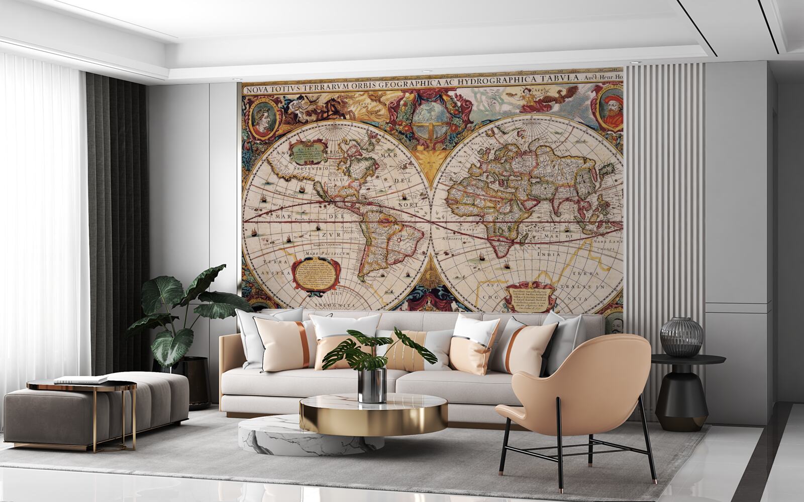 Fototapet hartă veche a lumii