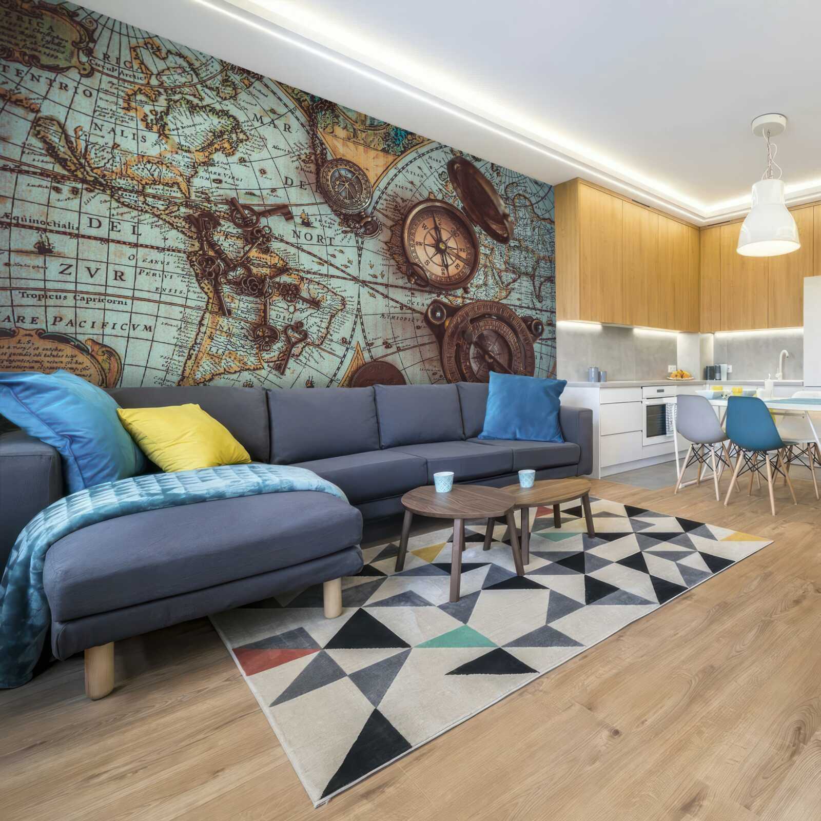 Fototapet compasuri din trecut pe hartă